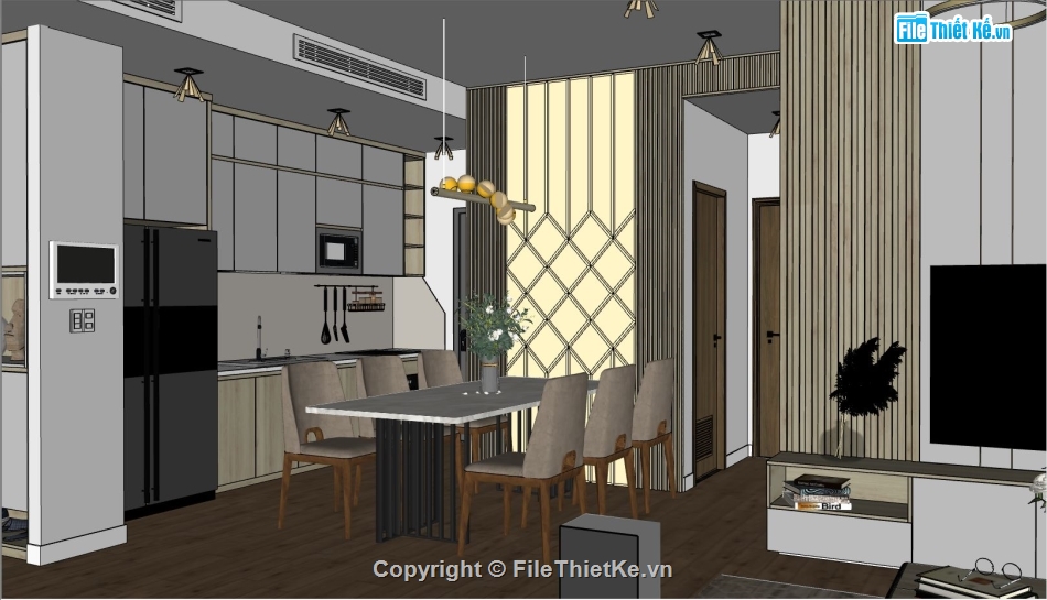 File sketchup nội thất,sketchup phòng khách,sketchup nội thất phòng bếp,File sketchup nội thất phòng khách,sketchup nội thất bếp