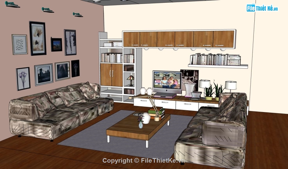 nội thất phòng khách,File sketchup nội thất,phòng khách đẹp,File sketchup phòng khách đẹp,sketchup phòng khách