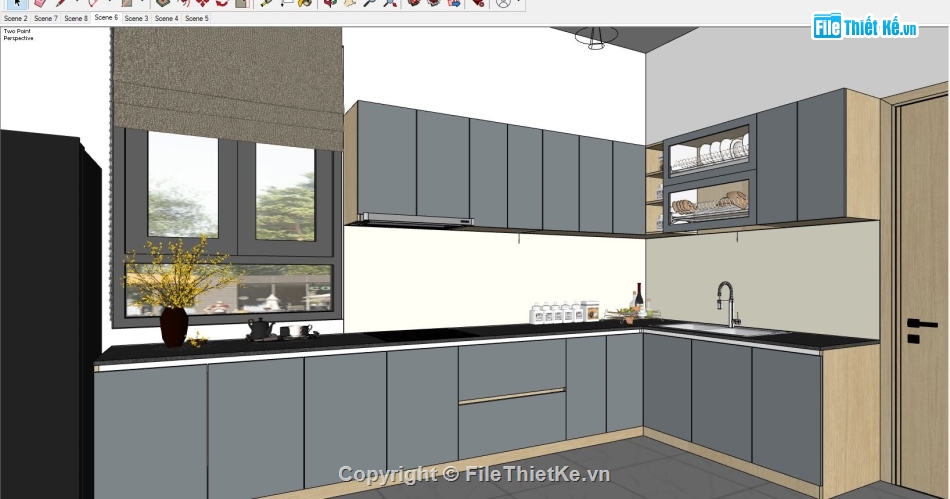 Phòng khách Sketchup,Phòng khách hiện đại File su,sketchup nội thất nhà bếp,phòng bếp sketchup,Sketchup 2021 thiết kế nội thất
