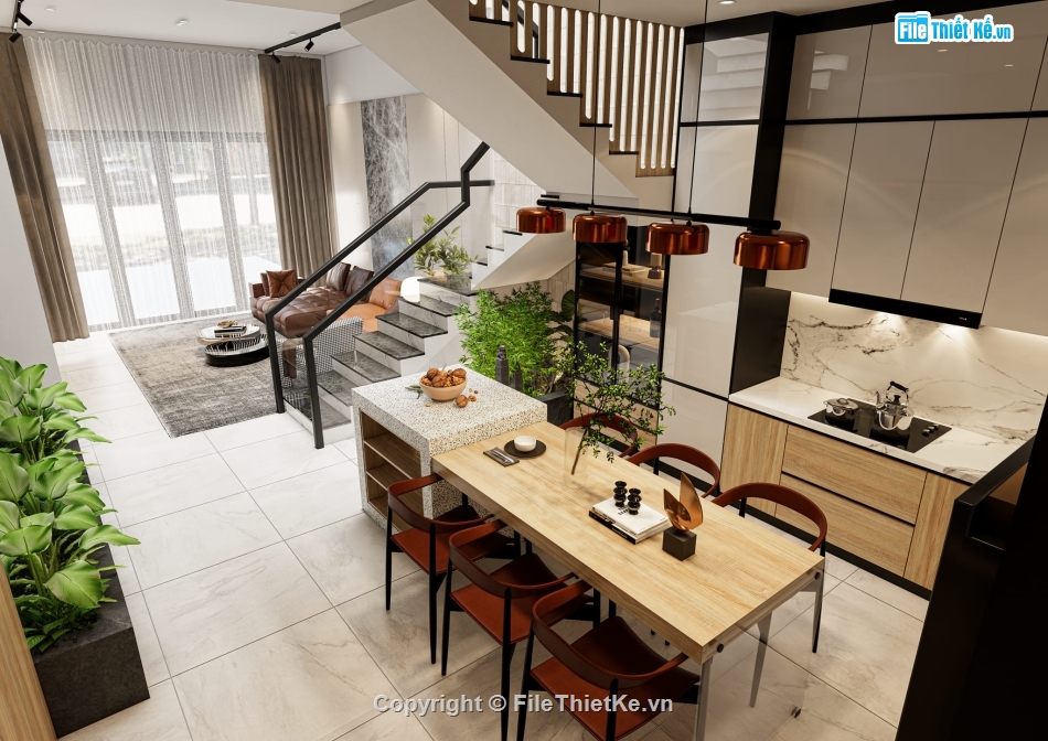 nội thất phòng khách,file nội thất,sketchup nội thất,sketchup nội thất phòng bếp,nội thất phòng bếp,sketchup phòng khách