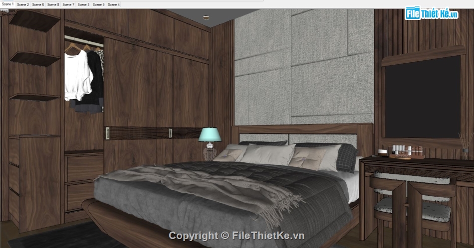 File nội thất phòng ngủ,File sketchup nội thất phòng ngủ,File nội thất SU phòng ngủ,File su nội thất phòng ngủ,nội thất phòng ngủ