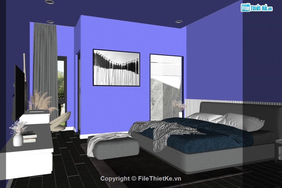 File sketchup nội thất,sketchup nội thất phòng ngủ,File sketchup nội thất phòng ngủ,phòng ngủ sketchup