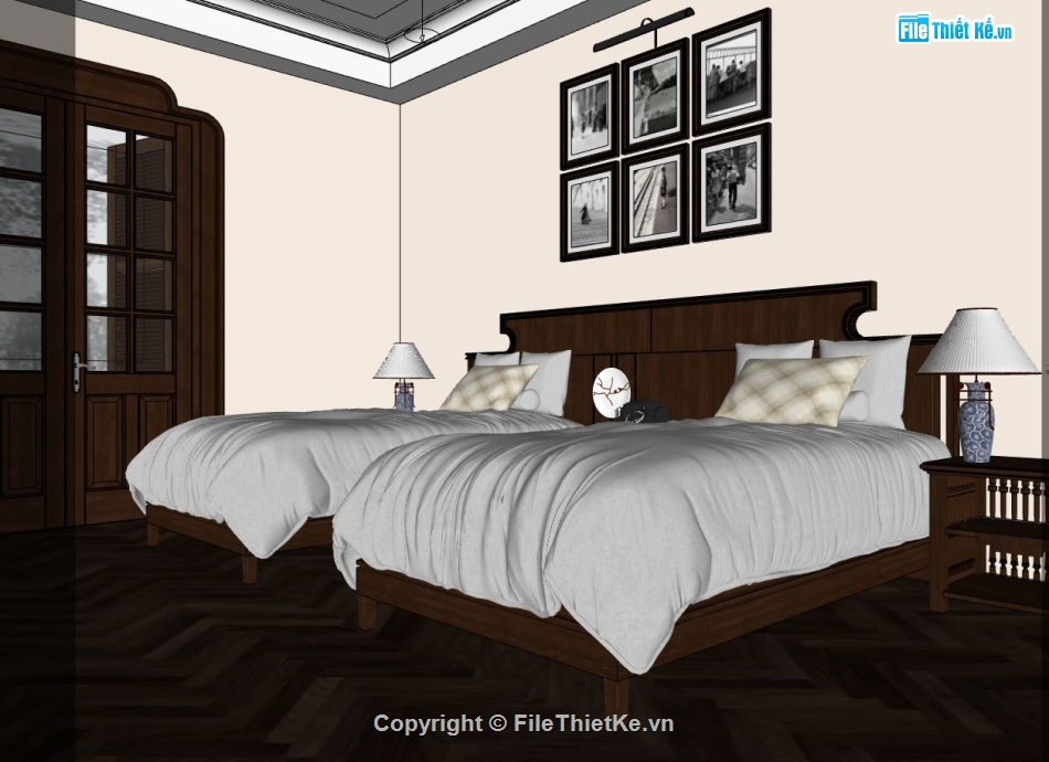 sketchup nội thất phòng ngủ,File sketchup nội thất phòng ngủ,File sketchup phòng ngủ đẹp,sketchup nội thất