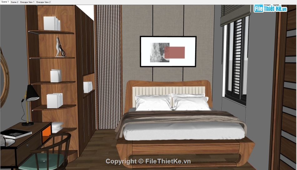 File sketchup phòng ngủ,Su phòng ngủ,model su phòng ngủ,mẫu phòng ngủ đẹp,sketchup phòng ngủ đẹp