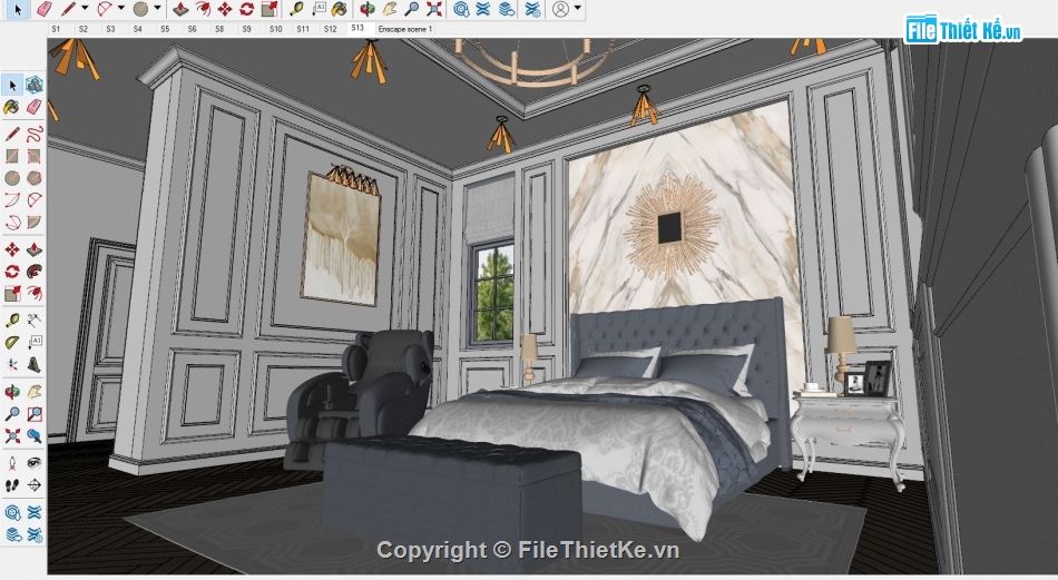 sketchup nội thất,File sketchup nội thất,sketchup nội thất phòng ngủ,File sketchup nội thất phòng ngủ,sketchup nội thất trệt