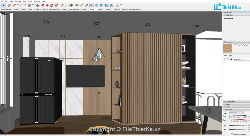 Sketchup phòng khách,su nội thất phòng bếp,Sketchup phòng ăn,Sketchup phòng sinh hoạt,file sketchup phòng khách,Sketchup phòng bếp