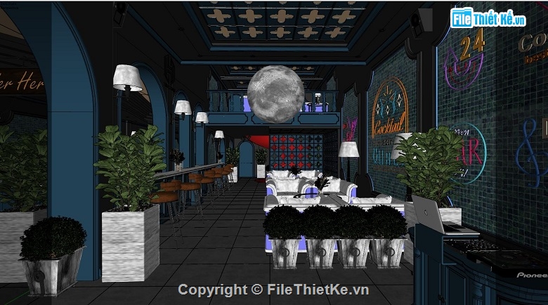 File sketchup nội thất,File sketchup quán bar,sketchup nội thất,nội thất quán bar,sketchup quán bar,Sketchup quán rượu