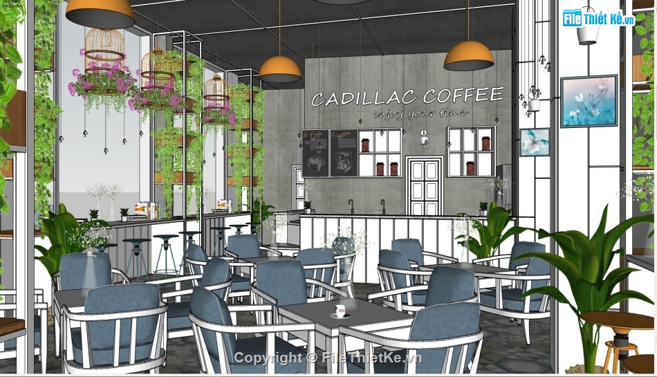 sketchup nội thất,quán cà phê sketchup,nội thất quán cà phê,sketchup quán cà phê,nội thất quán cà phê sketchup