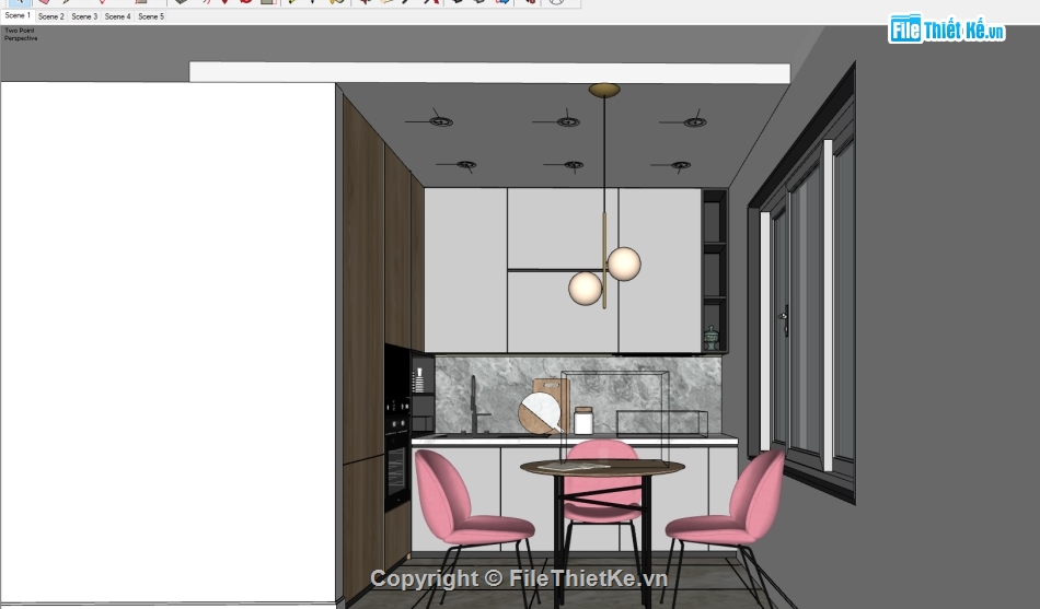 File sketchup nhà bếp,File sketchup Nhà bếp,File sketchup Khách bếp,sketchup tủ bếp