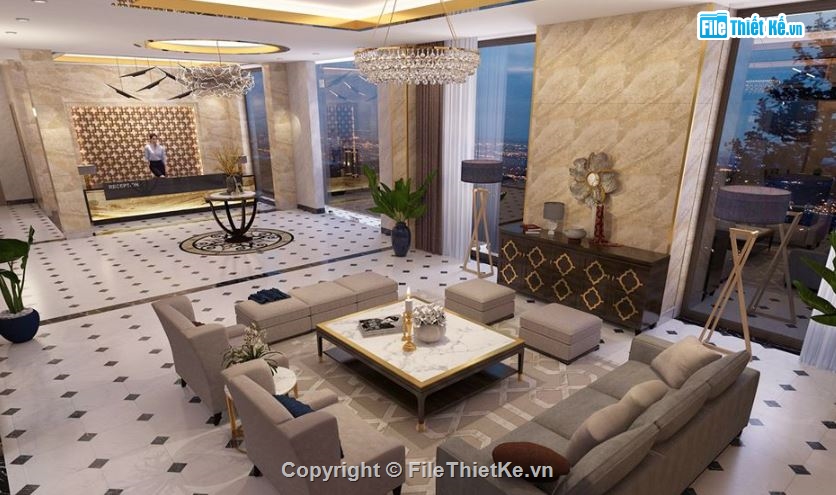 File sketchup phòng khách đẹp,Phòng khách khách sạn,Model su phòng khách,phòng khách khách sạn file su