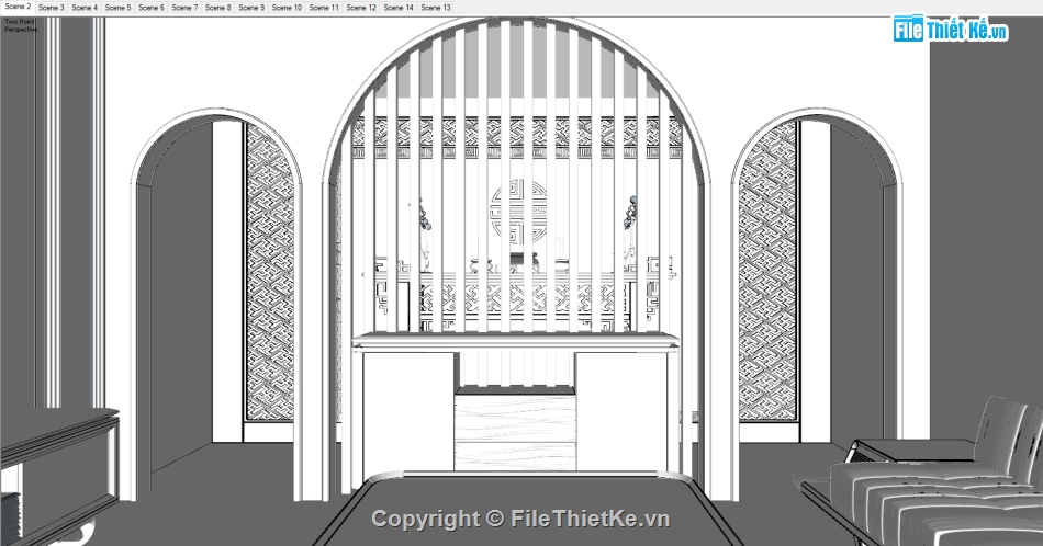 sketchup nội thất,File sketchup nội thất,File sketchup nội thất phòng khách,Sketchup nội thất đồng gia