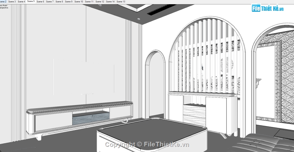 sketchup nội thất,File sketchup nội thất,File sketchup nội thất phòng khách,Sketchup nội thất đồng gia