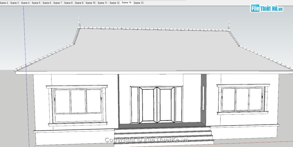 sketchup nội thất,File sketchup nội thất,File sketchup nội thất phòng khách,Sketchup nội thất đồng gia