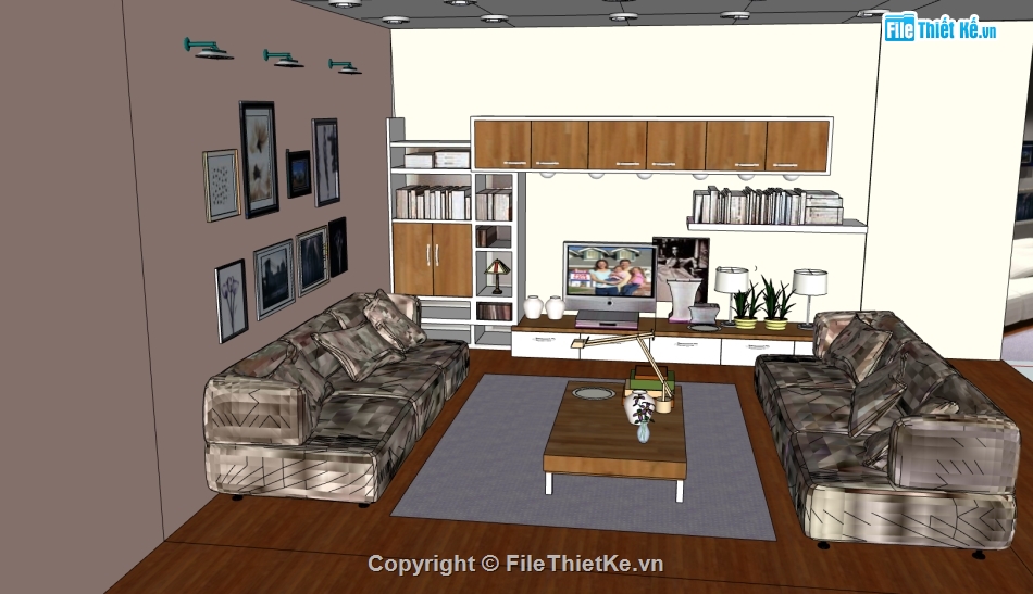sketchup phòng khách,sofa phòng khách,sketchup sofa,sketchup sofa phòng khách,File phòng khách sketchup