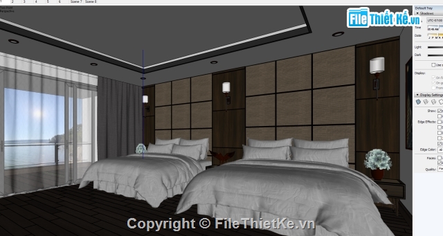 file sketchup phòng khách,sketchup phòng khách,file su khách sạn,nội thất khách sạ SU,Sketchup khách sạn