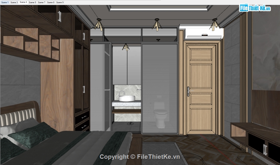 File sketchup phòng ngủ đẹp,File phòng ngủ,phòng ngủ sketchup,File phòng ngủ sketchup,sketchup phòng ngủ đẹp