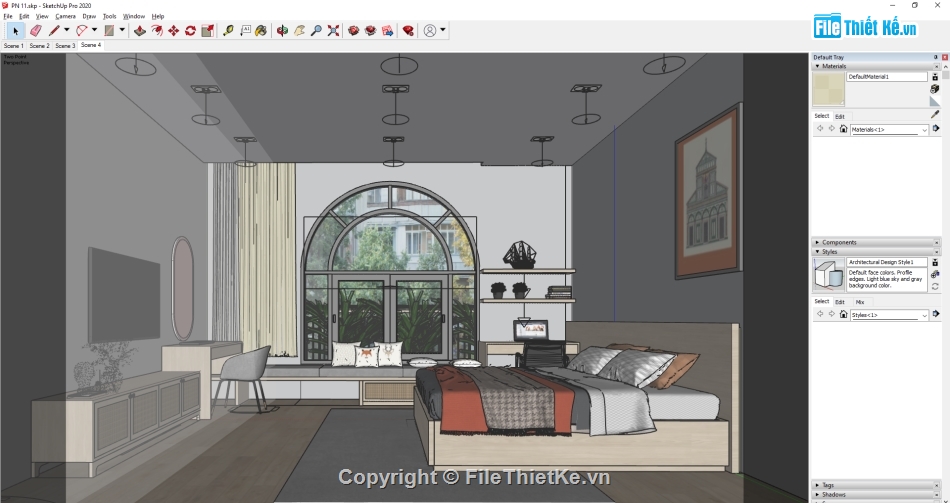 Model su phòng ngủ,Sketchup su phòng ngủ,File phòng ngủ su,File SU phòng ngủ,File su phòng ngủ