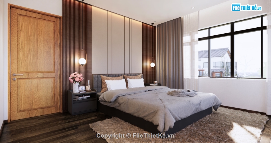 full setting ánh sáng vật liệu,Model Sketchup Phòng ngủ,model nội thất phòng ngủ sketchup,mẫu phòng ngủ sketchup,phòng ngủ sketchup