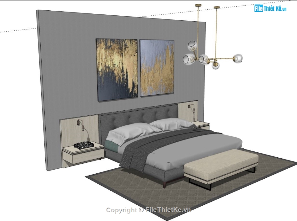 Model phòng ngủ,su phòng ngủ,phòng ngủ hiện đại su,phòng ngủ sketchup