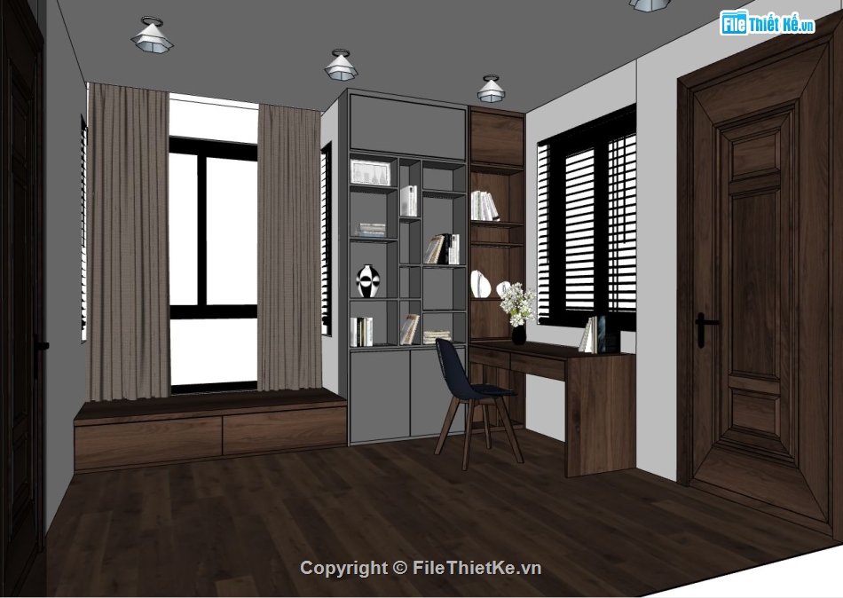 phòng ngủ sketchup,File sketchup phòng ngủ đẹp,thiết kế phòng ngủ hiện đại,nội thất phòng ngủ su