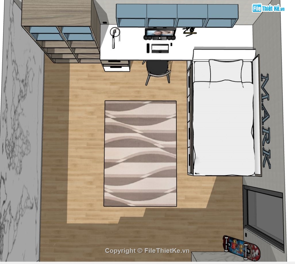 thiết kế phòng ngủ đẹp,File sketchup phòng ngủ đẹp,File phòng ngủ,mẫu su phòng ngủ