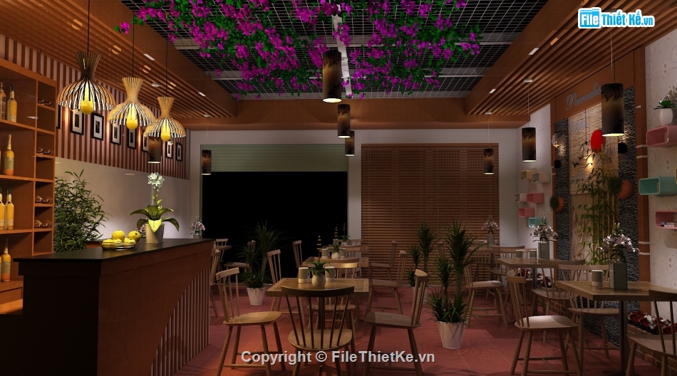 File sketchup quán cafe ngoài sân,File sketchup quán cafe,File sketchup quán cafe ngoài trời