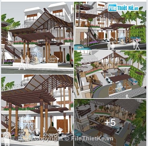 File Sketchup biệt thự đẹp,Sketchup Resort,siêu phẩm sketchup resort,Mẫu resort biển cực đẹp