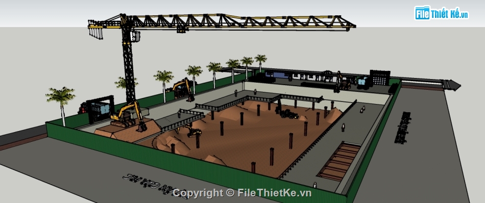 File sketchup biện pháp thi công phần ngầm,sketchup biện pháp thi công,model sketchup biện pháp thi công,File sketchup biện pháp thi công,thi công phần ngầm tòa Sunshine center