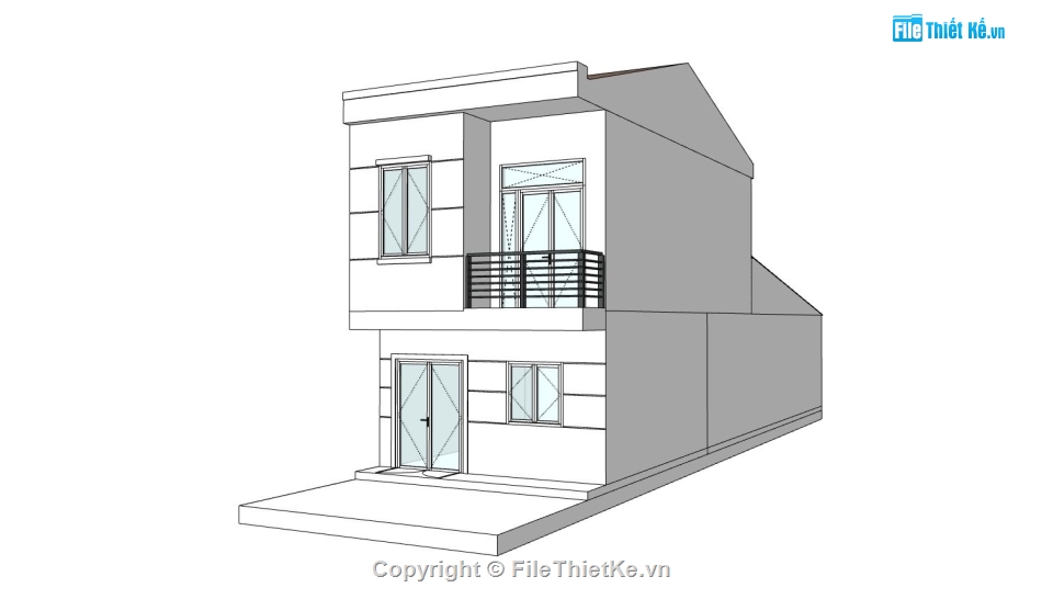 phối cảnh nhà phố 2 tầng,bản vẽ nhà phố 2 tầng,kiến trúc nhà phố 2 tầng,thiết kế nhà phố 2 tầng