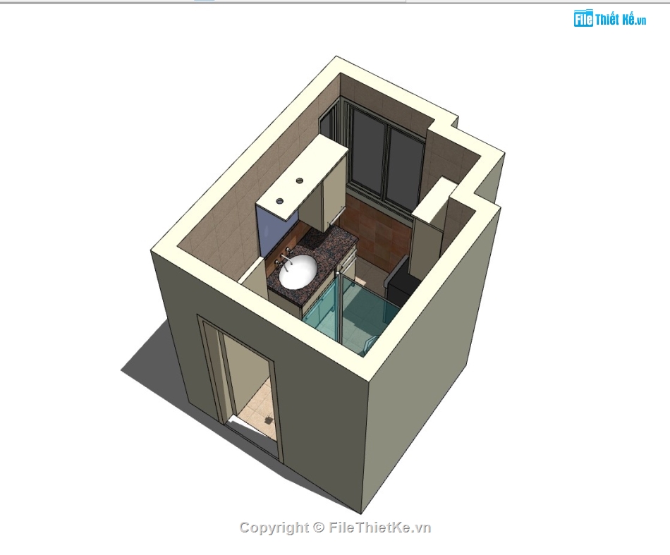 nhà tắm,sketchup nhà tắm,nhà tắm sketchup