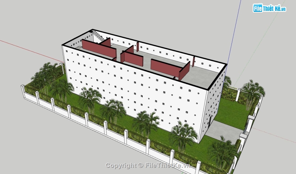 sketchup thiết kế nhà yến,model su nhà yến,file 3d nhà yến,mẫu nhà yến su