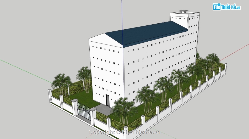 sketchup thiết kế nhà yến,model su nhà yến,file 3d nhà yến,mẫu nhà yến su