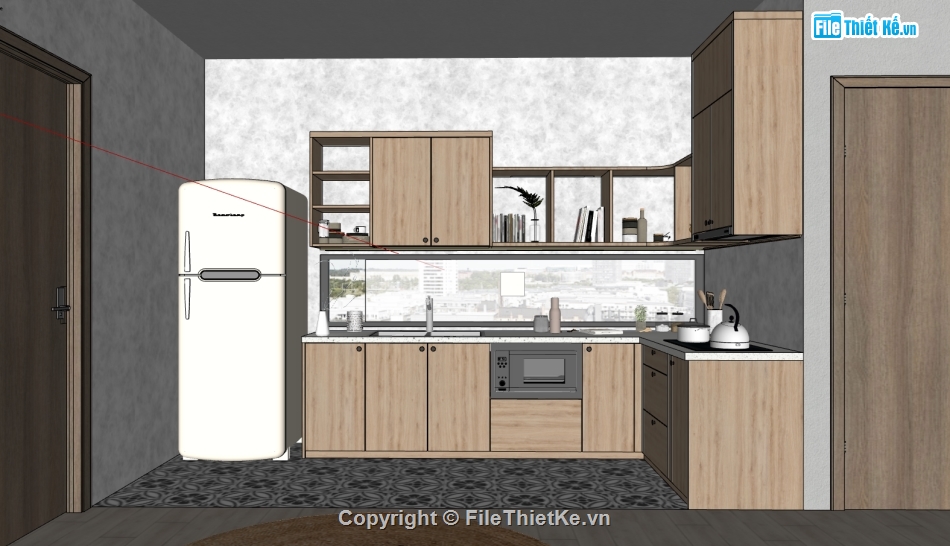 su thiết kế nội thất phòng bếp,su nội thất phòng khách,sketchup nội thất chung cư,mẫu thiết kế nội thất khách bếp