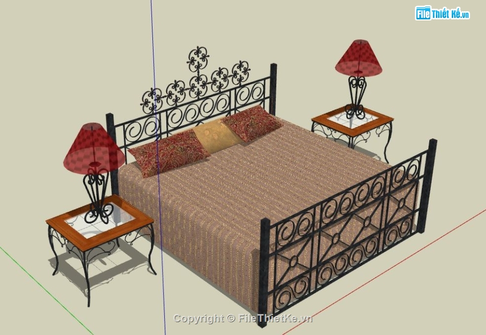 nội thất phòng ngủ,3d sketchup phòng ngủ,3d phòng ngủ