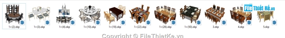 bàn ăn,sketchup bàn ăn,File sketchup bàn ăn
