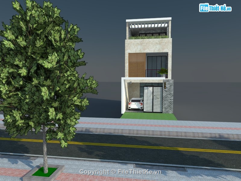 nhà phố hiện đại 2 tầng 5x20m,sketchup dựng mẫu nhà phố 2 tầng,Thiết kế nội thất nhà phố 2 tầng,Nội thất nhà phố 2 tầng