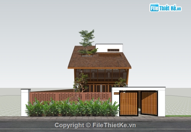 Sketchup Tropical Villa,Sketchup Villa,villa su,Su Villa,sketchup villa