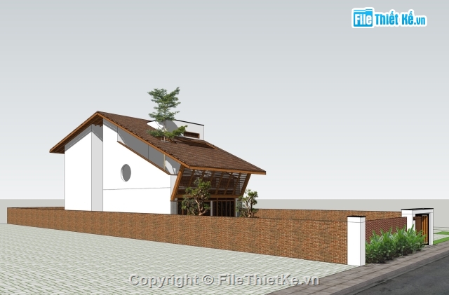 Sketchup Tropical Villa,Sketchup Villa,villa su,Su Villa,sketchup villa