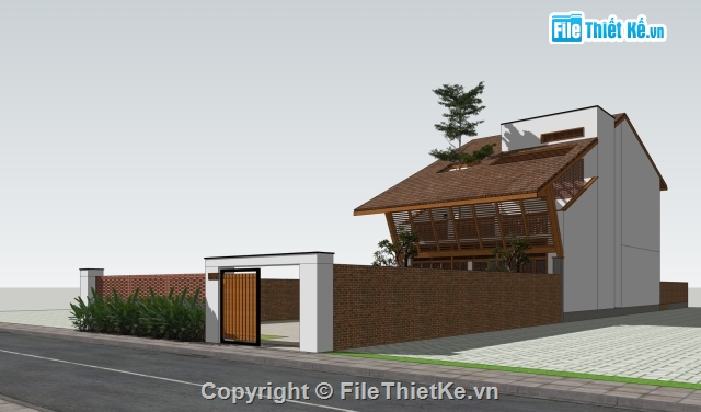 Sketchup Tropical Villa,Sketchup Villa,villa su,Su Villa,sketchup villa