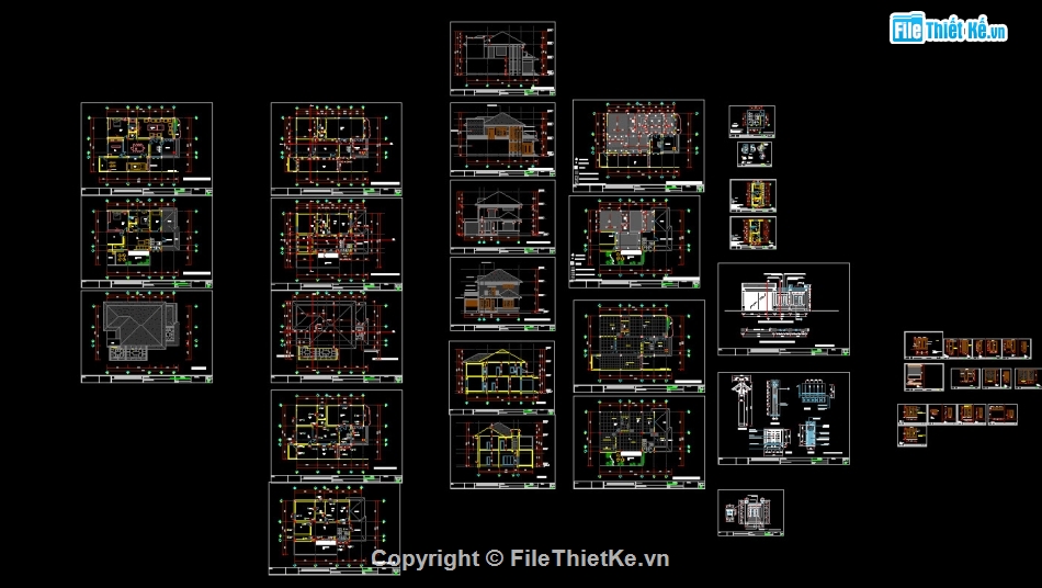 Biệt thự 2 tầng hiện đại,biệt thự 2 tầng file cad,file su biệt thự 2 tầng,biệt thự 2 tầng,bản vẽ biệt thự 2 tầng