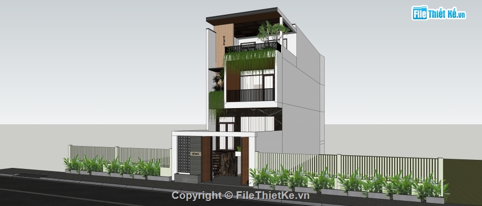 nhà phố 4 tầng,model su nhà phố 4 tầng,file sketchup nhà phố 4 tầng,nhà phố 4 tầng file cad,file cad nhà phố 4 tầng