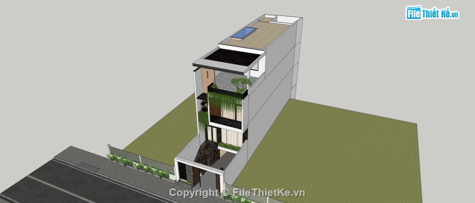nhà phố 4 tầng,model su nhà phố 4 tầng,file sketchup nhà phố 4 tầng,nhà phố 4 tầng file cad,file cad nhà phố 4 tầng