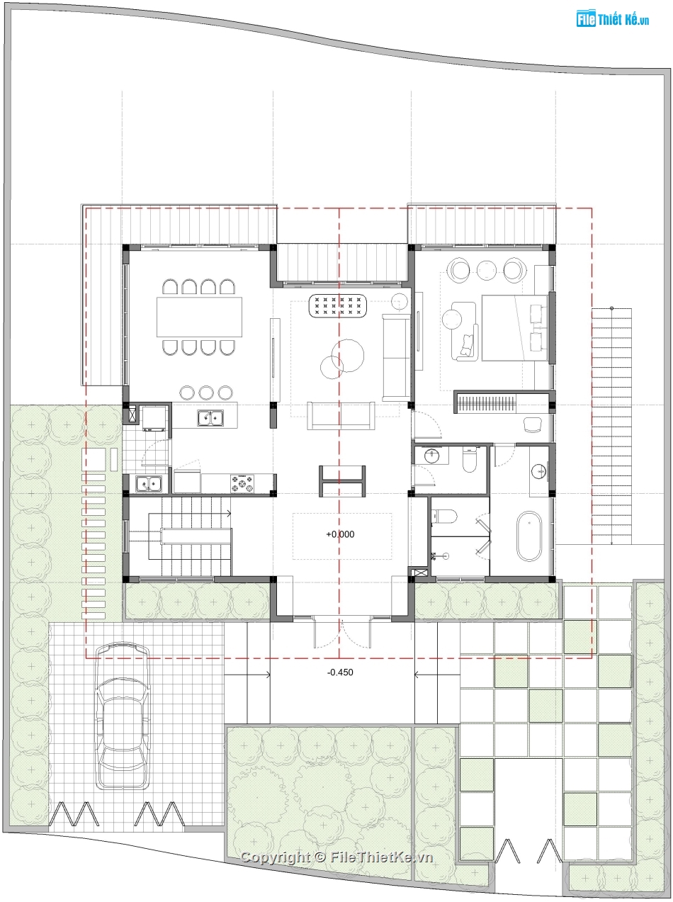 Revit biệt thự 2 tầng,sketchup biệt thự 2 tầng,biệt thự 2 tầng 20x25m,bản vẽ biệt thự 2 tầng,biệt thự 2 tầng châu âu