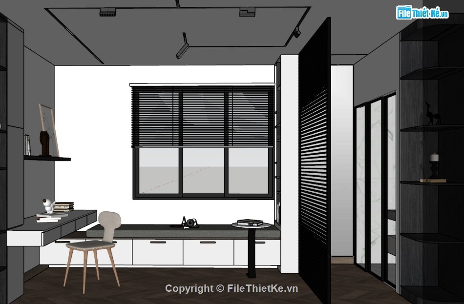 nội thất phòng ngủ,File phòng ngủ,File sketchup nội thất phòng ngủ,nội thất phòng ngủ sketchup,Sketchup phòng ngủ