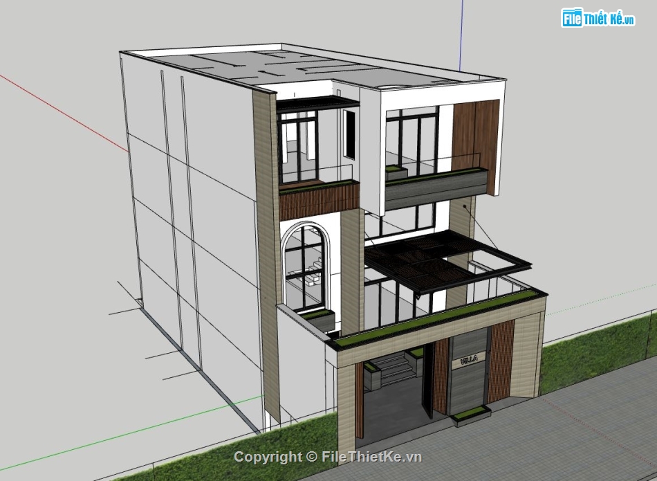 villa 3 tầng,model phối cảnh villa 3 tầng,dựng 3dsu villa 3 tầng,mẫu villa 3 tầng su đẹp