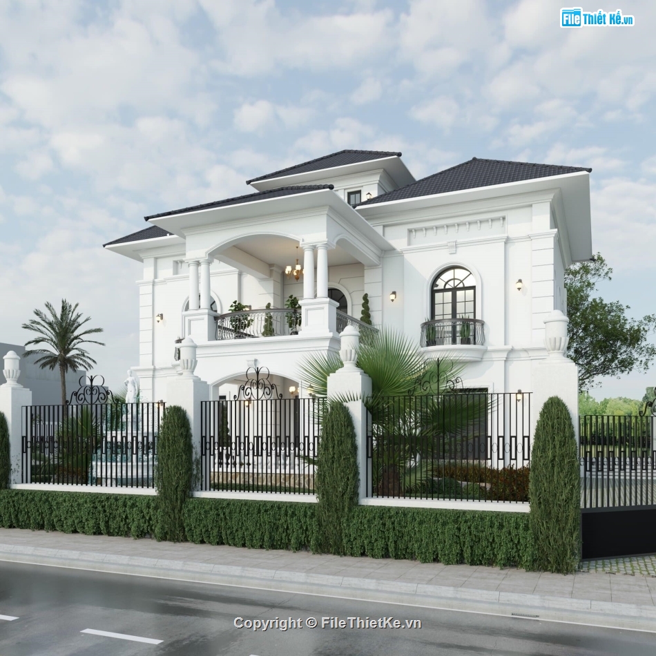 mẫu biệt thự 2 tầng sketchup,biệt thự 2 tầng sketchup,thiết kế biệt thự 2 tầng sketchup,sketchup biệt thự 2 tầng