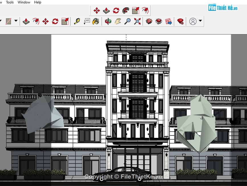 file su nhà 5 tầng,Model su nhà phố,nhà phố 5 tầng,Su nhà phố 5 tầng,sketchup nhà phố 5 tầng