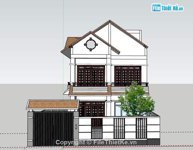 biệt thự 2 tầng,biệt thự mái thái,biệt thự 2 tầng mái thái,biệt thự hiện đại,File su 2017 biệt thự 2 tầng mái thái