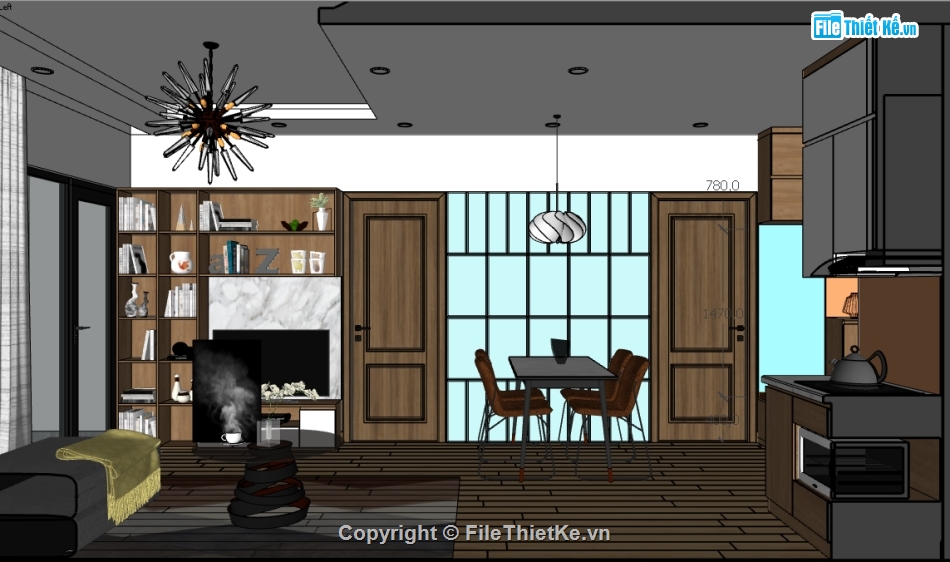 nội thất SU,nội thất phòng khách,SU đồ nội thất,File sketchup nội thất,nội thất phòng khách đẹp,Thiết kế phòng bếp đẹp