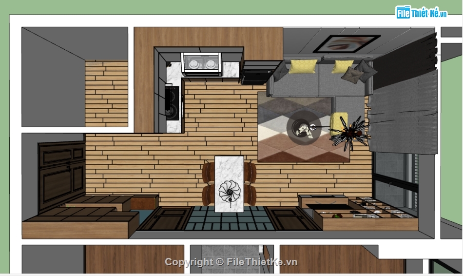 nội thất SU,nội thất phòng khách,SU đồ nội thất,File sketchup nội thất,nội thất phòng khách đẹp,Thiết kế phòng bếp đẹp